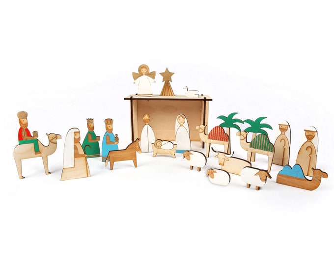 Wooden Nativity Advent Calendar Etsy