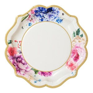 Truly Scrumptious Small Plates – 12 Paper Plates Mit 'E', 'A', 'T' Lettering Für Tea Party