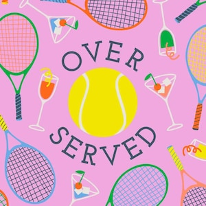 Funny Tennis Cocktail Napkins | Overserved (20 ct.)