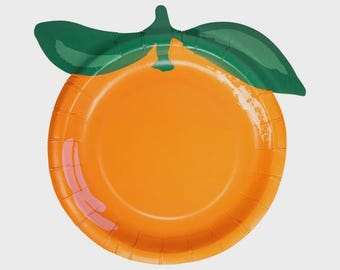 Platos con forma de naranja (8 uds.)