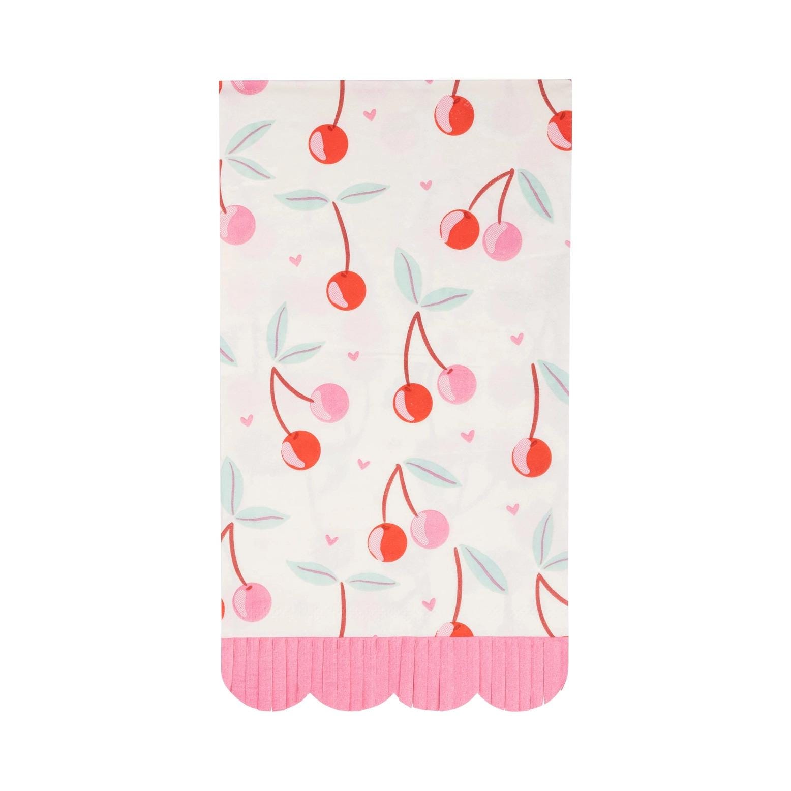 Cherries Fringe Scallop Napkins (24 ct.)