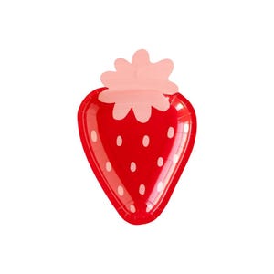 Papieren borden in de vorm van een aardbei (8 kt.)