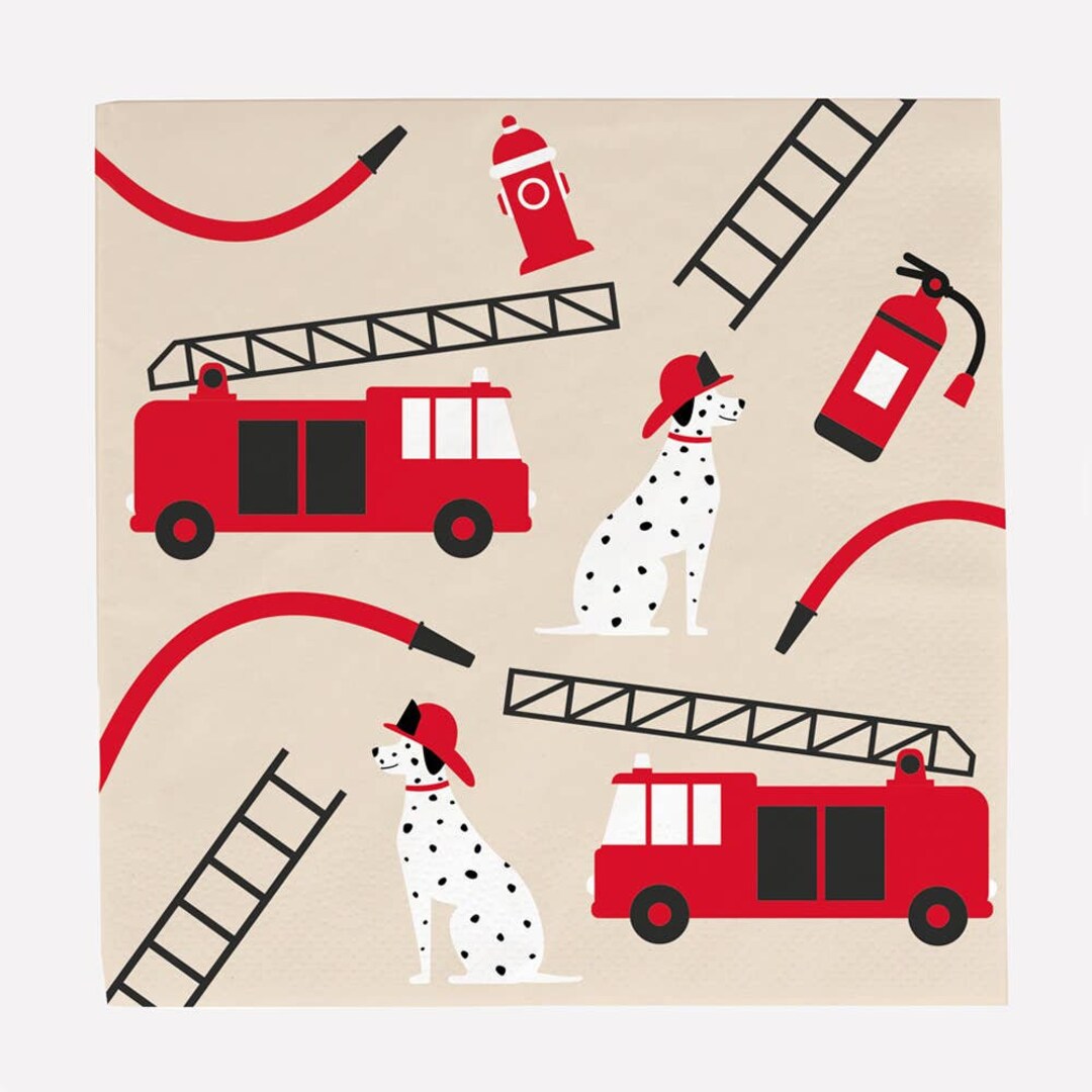 Firefighter Napkins ( 20 Ct. ) - Etsy