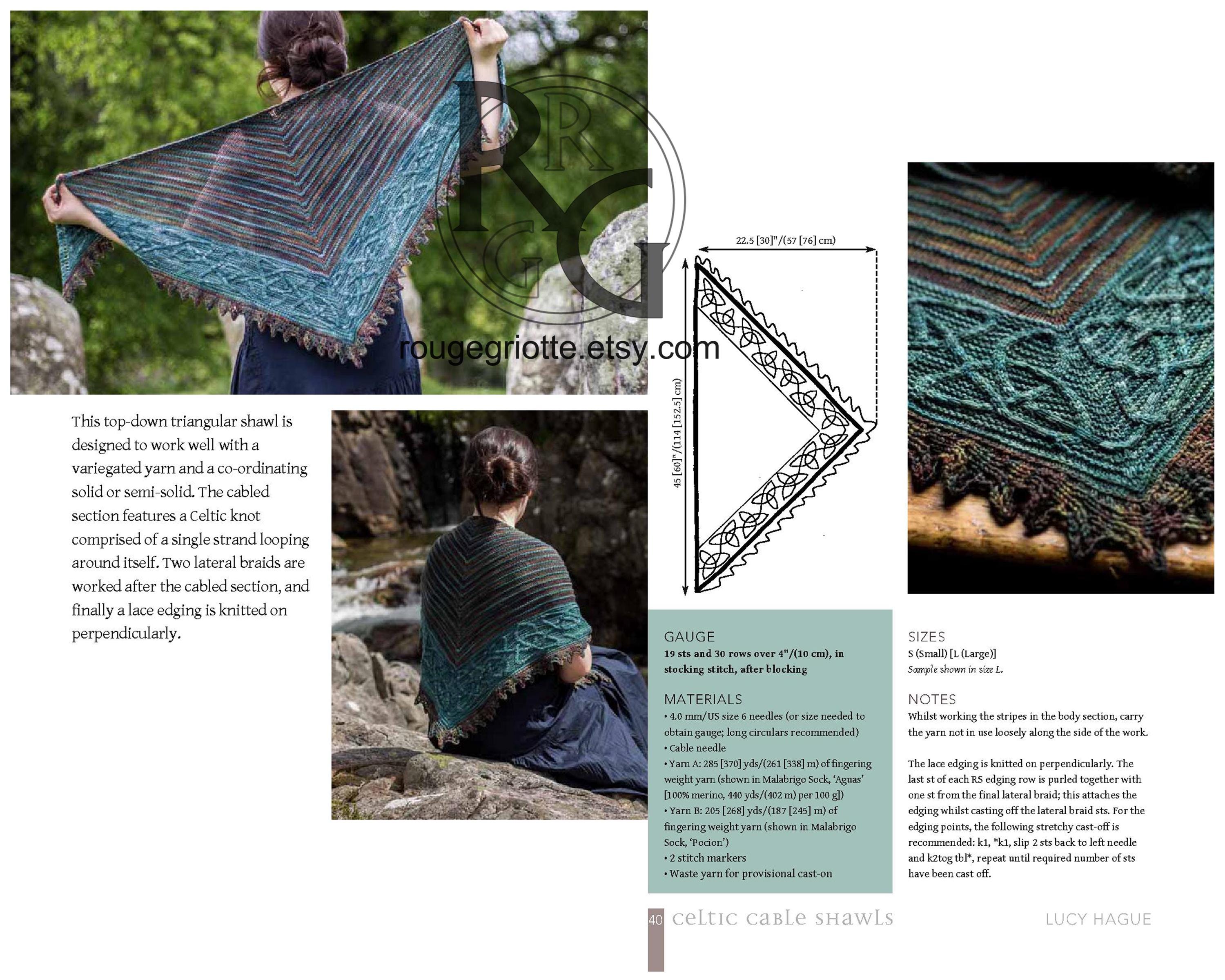 lucy hague celtic cable shawls