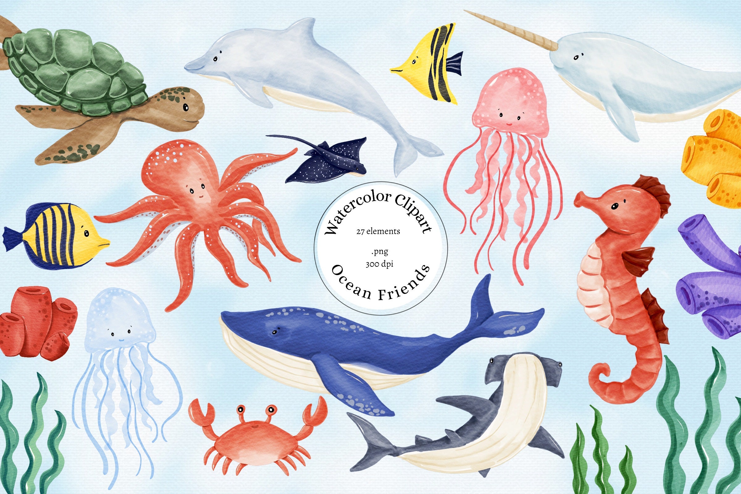 Sea Creatures Png - Etsy Sea Creatures Png - Etsy
