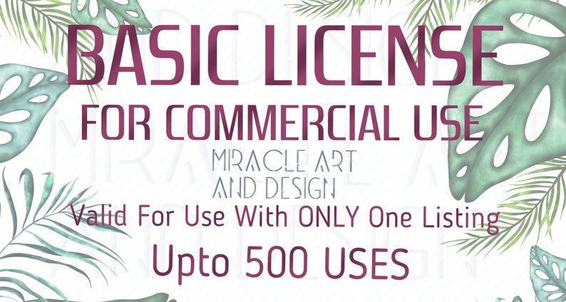 Commercial Licence, No Credit Commercial License, Clipart Commercial Use, No Credit Required. image 1