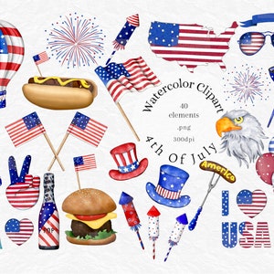 Juli Clipart, 4. Juli Clipart, 4. Juli Clipart, 4. Juli Grillparty Clipart, 4. Juli Clipart, USA Unabhängigkeitstag Dekor, 4