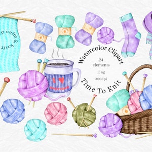 30x40cm Aquarell Wolle Clipart,Aquarell Wolle Stricken,Winter häkeln Clipart,Wollschal,Planer Aufkleber,commerzielle Nutzung, wollgebrauch