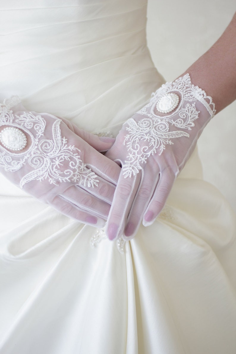 Wedding Lace Gloves French Lace Gloves Bridal Lace Gloves Etsy