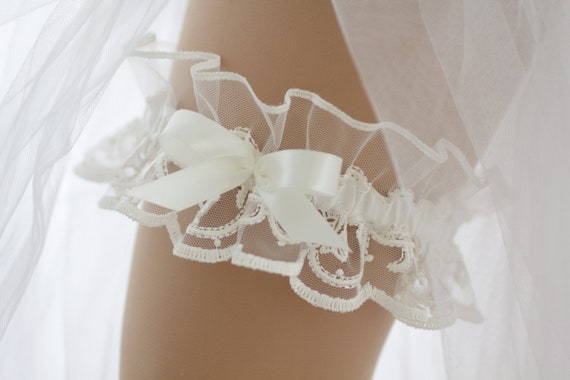 Lace Wedding Garter Wedding Garter Ivory Ivory Lace Etsy