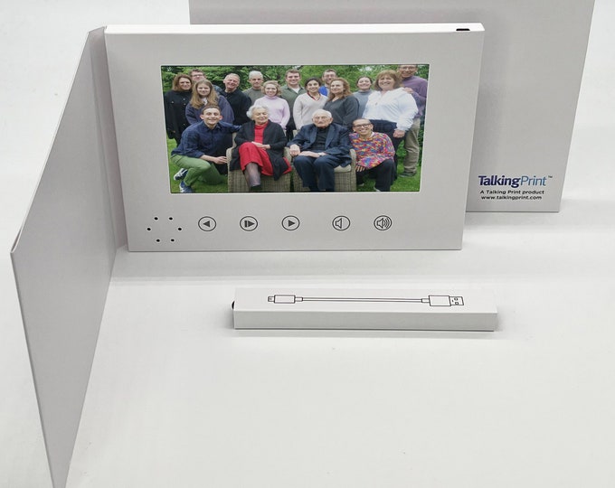 Recordable Video Greeting Card - Softback - 7" IPS HD Screen -4GB (4 hour play) - TA01