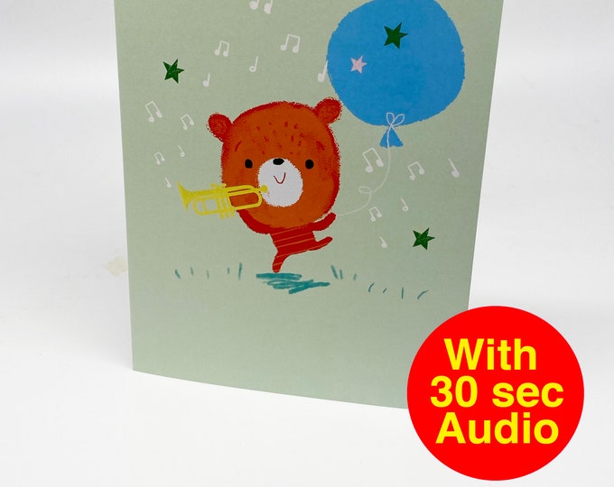 Recordable Audio Talkie Cards - Cutes Trumpet - AC2230 - With 30 second Audio