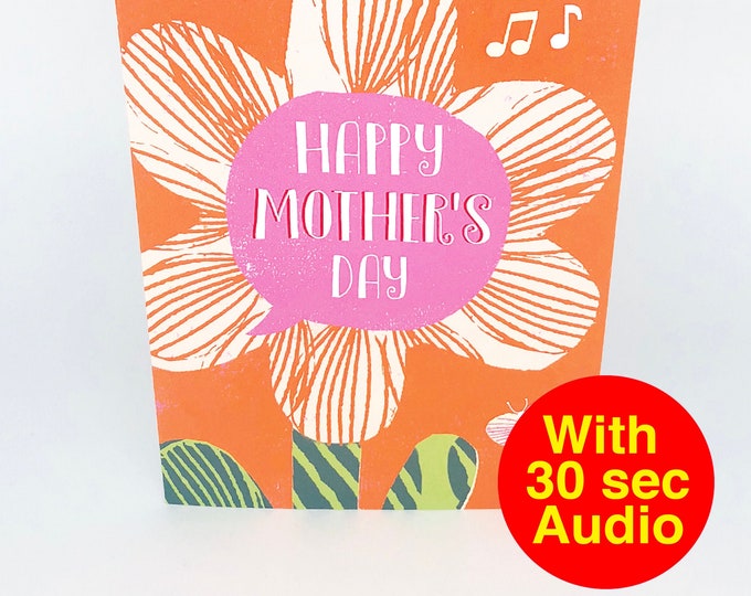 Recordable Audio Mother's Day Cards - Mother's Day Flower - AM2251- With 30 second Audio