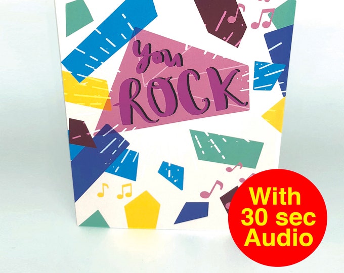 Recordable Cards - You Rock AS2212 - With 30 second Audio