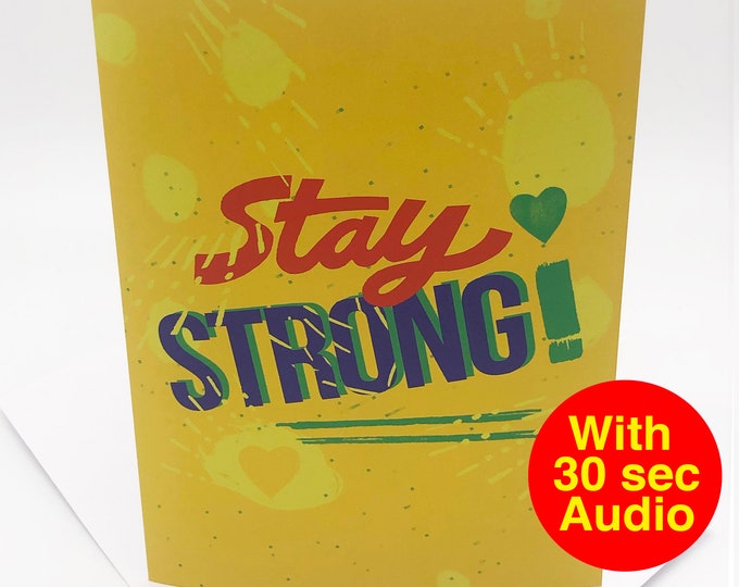 Recordable Audio Cards - Stay Strong - AS2220 - With 30 second Audio