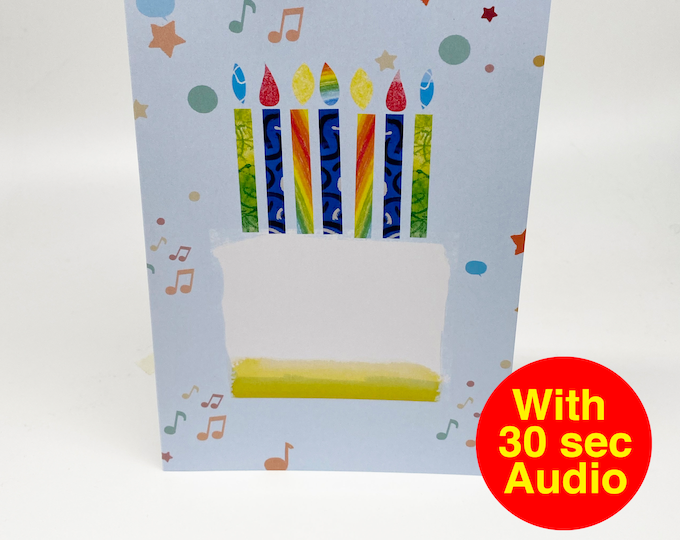 Recordable Audio Talkie Cards - Fancy Cake - With 30 second Audio