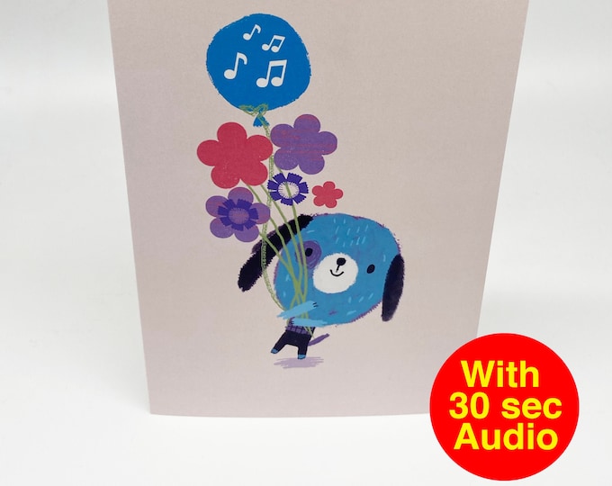 Recordable Audio Talkie Cards - Cutes Flower/balloon - AC2232 - With 30 second Audio