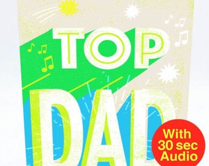 Recordable Audio Cards - Top Dad - With 30 second Audio