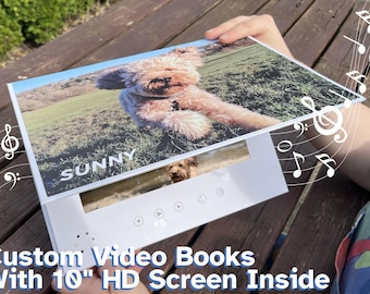 Personalized Hardback Video Book - 10" Screen - Custom Printed and Video - 4GB Memory - Ideal for Weddings, Birthdays and Celebrations.