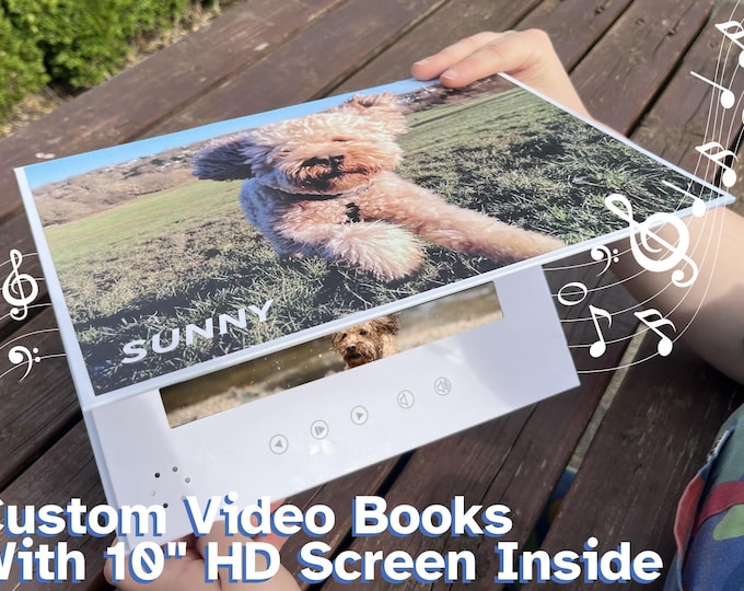 Personalized Recordable Video Brochure - 10" HD Screen - Custom Printed - Hardback - 4gb (4 hour playtime)