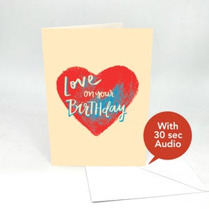 Beschreibbare Audio-Geburtstagskarten - Liebe zu deinem Geburtstag - mit 30 Sekunden Ton