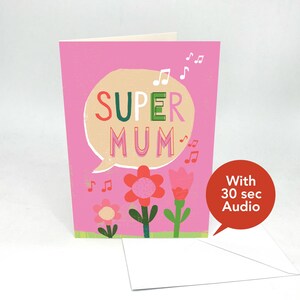 Tarjetas de audio grabables para mamá - Supermamá - Con audio de 30 segundos