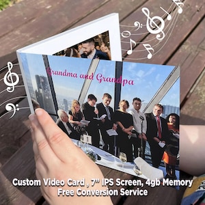 Personalised 7" Video Book. 4GB Memory. 2 hr Rechargeable Batteries. Free conversion & help service.