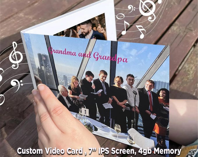 Personalised 7" Video Book. Custom Printed Cover. 4GB / 4HR Memory. Free conversion & help service.