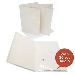 Tarjetas de felicitación con audio grabable - Paquete de tres - En blanco - Con audio de 30 segundos - OFERTA ESPECIAL