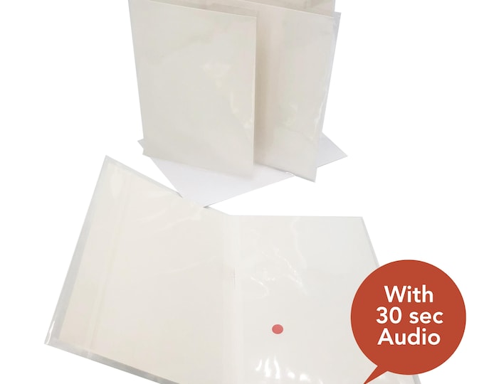 Recordable Audio Greeting Cards - THREE pack - Blank - With 30 Seconds Audio - SPECIAL OFFER