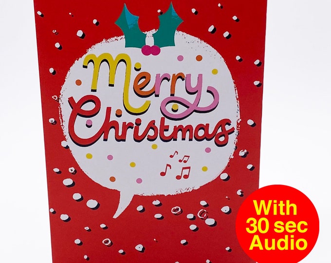 Recordable Audio Christmas Cards - Speech - With 30 second Audio