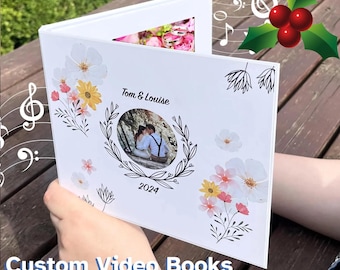 Personalized Video Album: 7" IPS Hardback Video and Photo Book, 4GB memory
