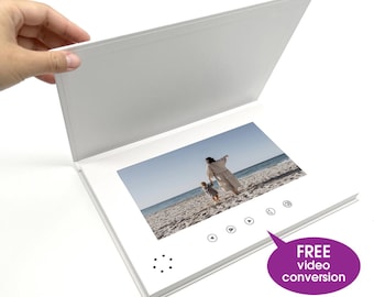 Recordable Video Brochure - 10" HD Screen - Blank or Custom Printed - Hard Back - 4gb (4 hour playtime)
