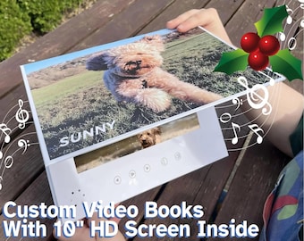 Personalized 10" Hard Back Video Book: Custom Printed Cover. 4GB Memory. Free conversion service.