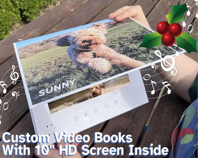 Personalized 10" Hard Back Video Book: Custom Printed Cover. 4GB Memory. Free conversion service.