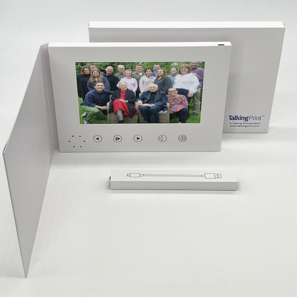 Recordable Video Greeting Card - Softback - 7" IPS HD Screen -4GB (4 hour play) - TA01