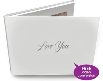 Love You Unique Personalized 7" IPS Hard Back Video Cards - Share Your Love Messages - 4GB Memory. Upload Your Own Video.
