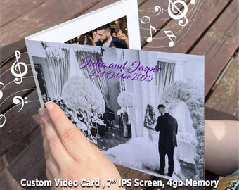 Personalised 7" Video Book. Custom Printed Cover. 4GB / 4HR Memory. Free conversion & help service.