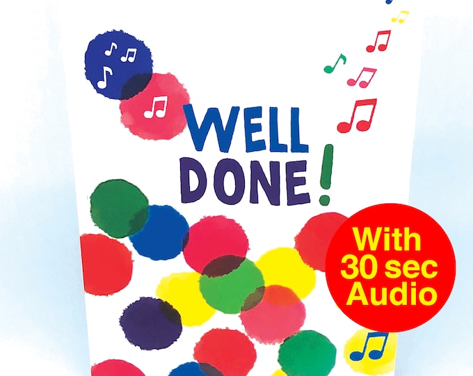 Recordable Congratulations Cards - Well Done - With 30 second Audio