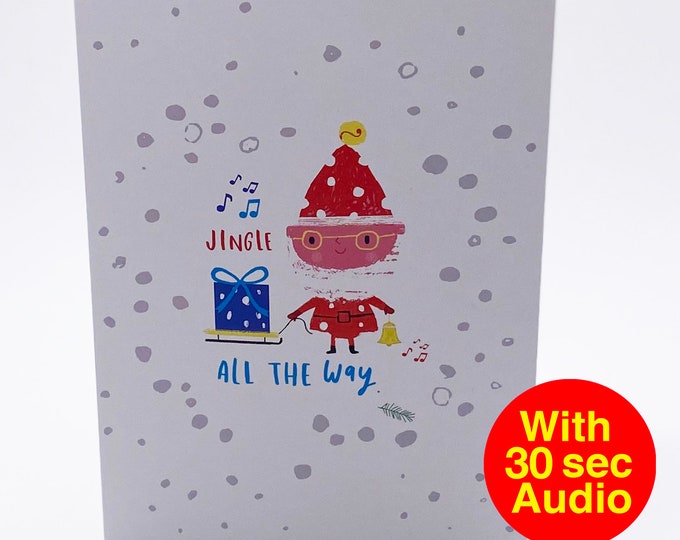 Recordable Audio Christmas Cards - Cute - With 30 second Audio