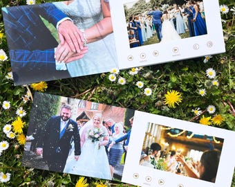 Personalized Recordable Video StoryBook - Custom Printed - 7" HD Screen -  2gb Memory. Ideal for Weddings, Birthdays and Celebrations.