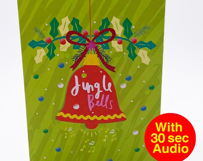 Recordable Audio Christmas Cards - Jingle - With 30 second Audio