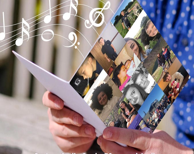 Personalized Audio Greeting Card: Custom Print, Record 30-Second Message