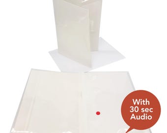 Recordable Audio Greeting Cards - TWO pack - Blank - With 30 Seconds Audio - SPECIAL OFFER
