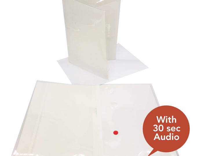 Recordable Audio Greeting Cards - TWO pack - Blank - With 30 Seconds Audio - SPECIAL OFFER