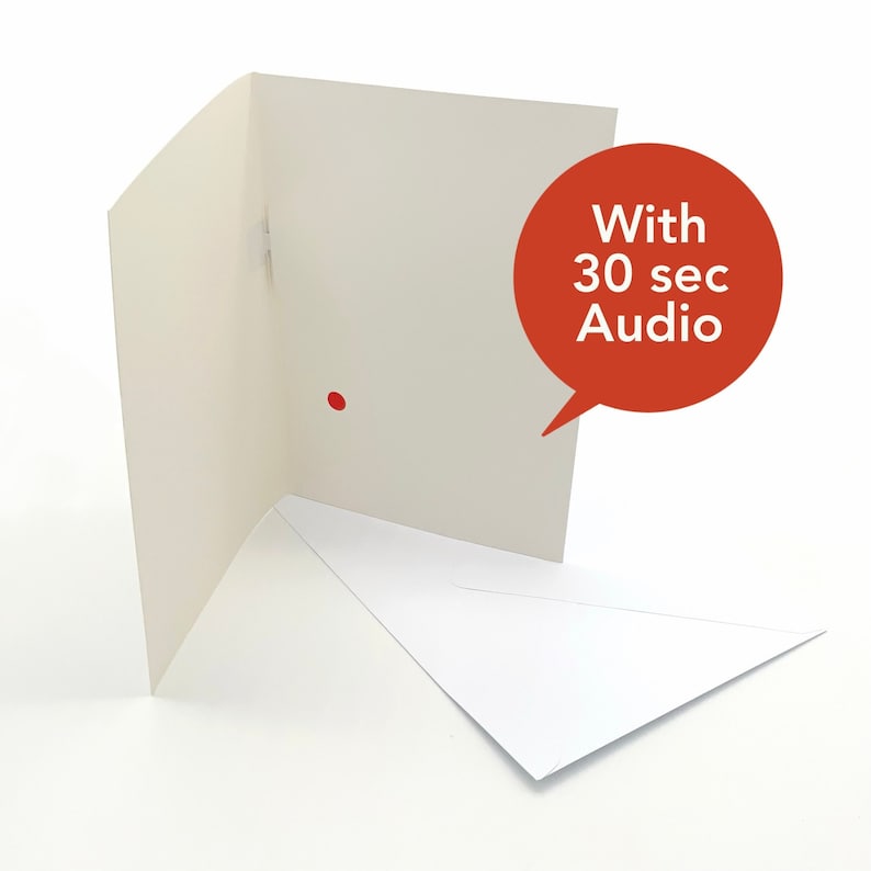 Recordable Audio Greeting Card, 30 Second Voice Message, Blank DIY Card ...
