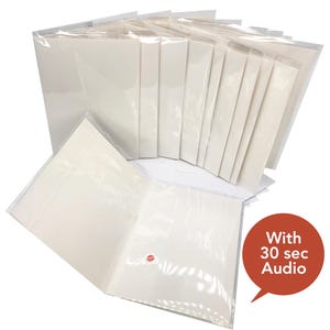 Biglietti d'auguri audio registrabili - Confezione da 10 - Vuoti - Con audio di 30 secondi - OFFERTA SPECIALE