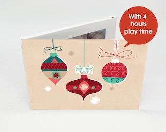 Unique Christmas Gift - 7" Video Cards - Christmas Bauble Cover - 4GB Memory Storage - Share Holiday Messages!