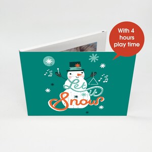 Uniek gepersonaliseerd kerstcadeau - 7" videoboek - Let It Snow Cover - 4 GB geheugenopslag - Deel vakantieberichten!