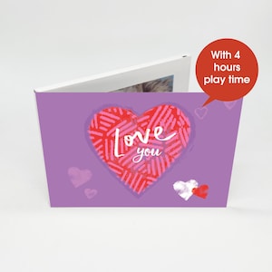 Regalo Love You - Schede video da 7" - Copertina Love You - Memoria da 4 GB - Condividi messaggi video!